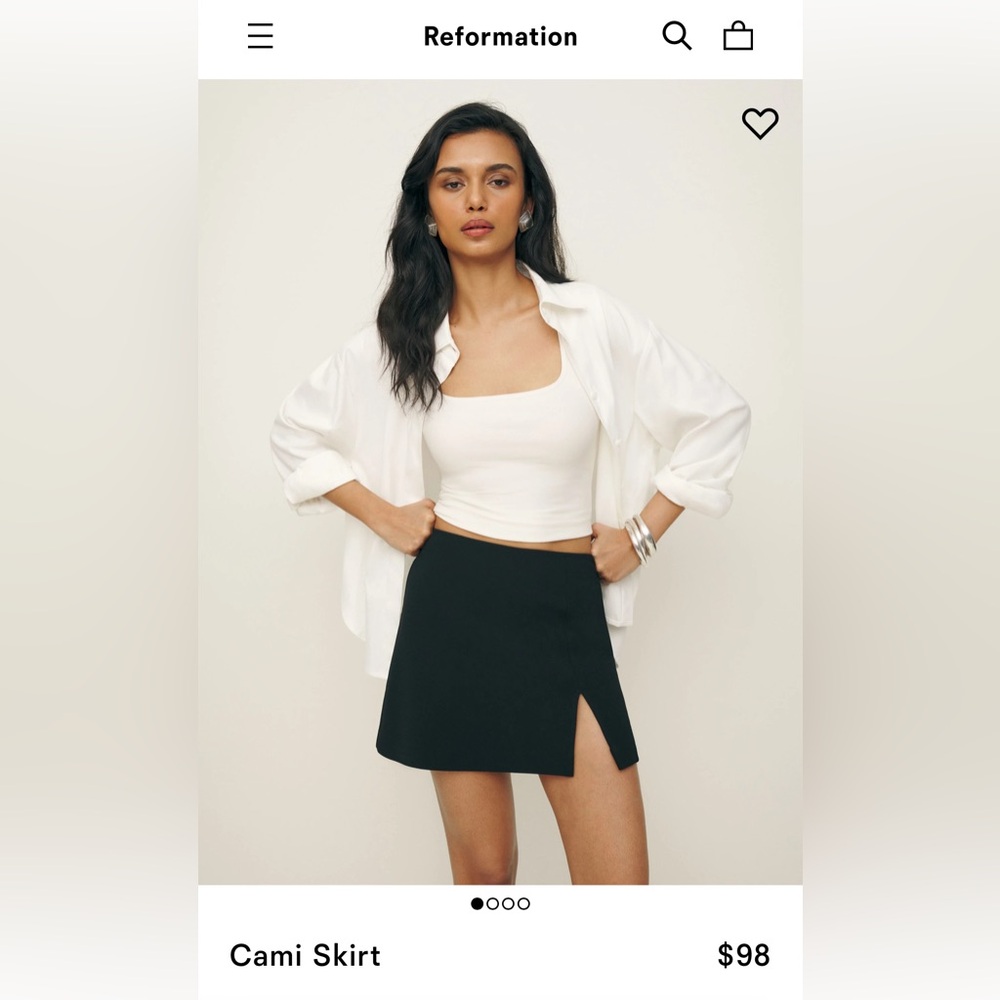 Reformation Cami skirt size 6
